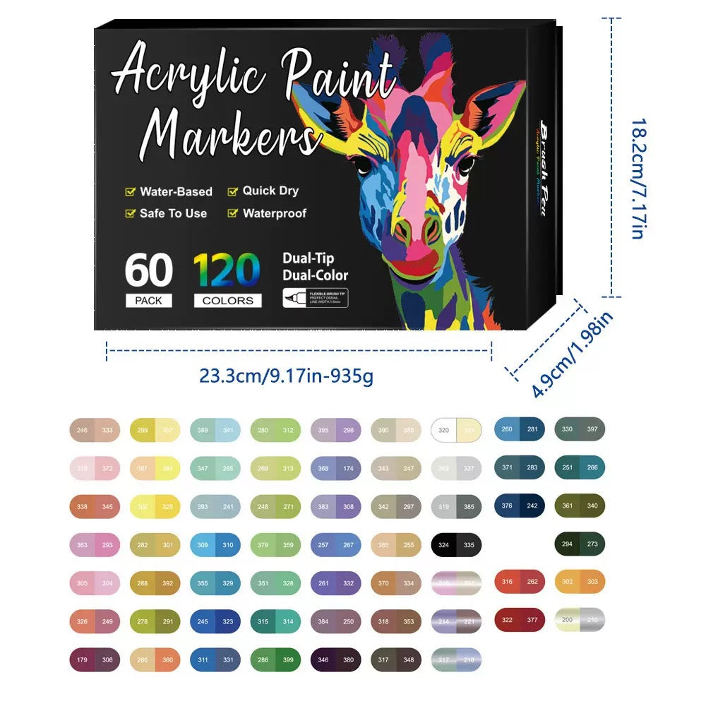 🔥Last Day 49%OFF - Dual Tip Acrylic Paint Pen Marker