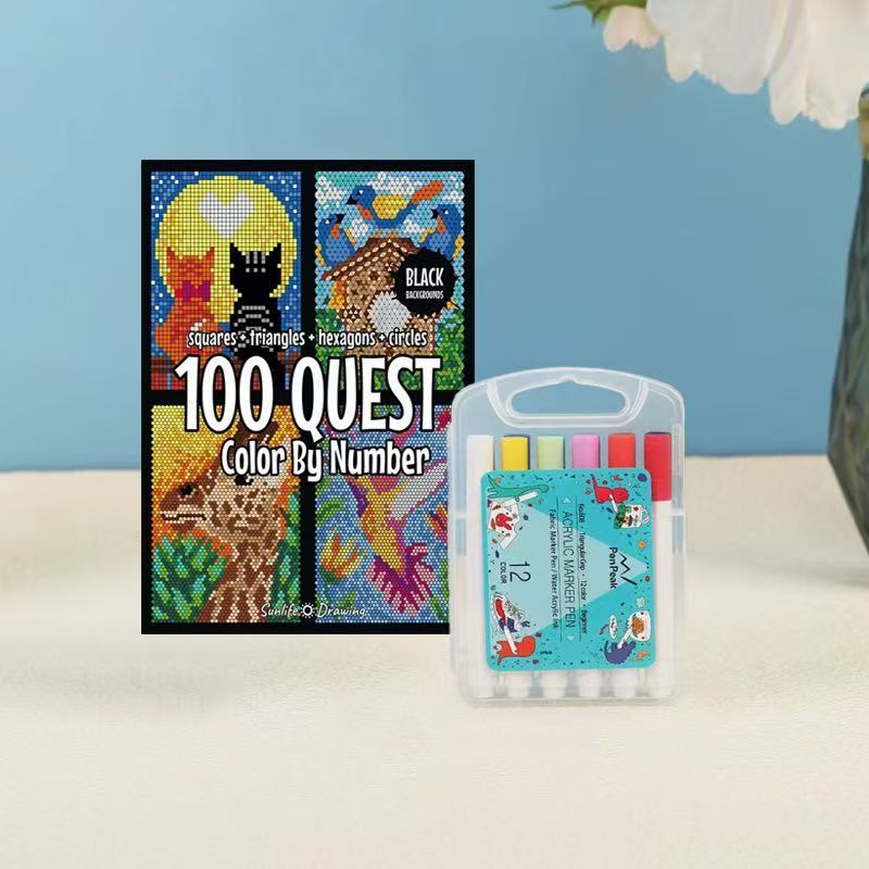 Last Day 49%OFF🎨100 QUEST Color by Numbers Book