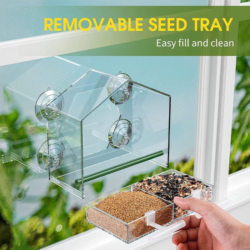 Window Bird Feeder with Strong Suction Cups