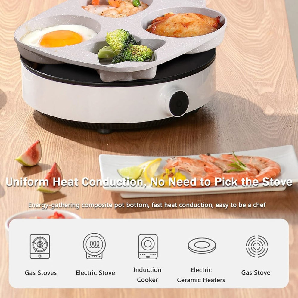 1 Set 4 Hole Skillet with Handle