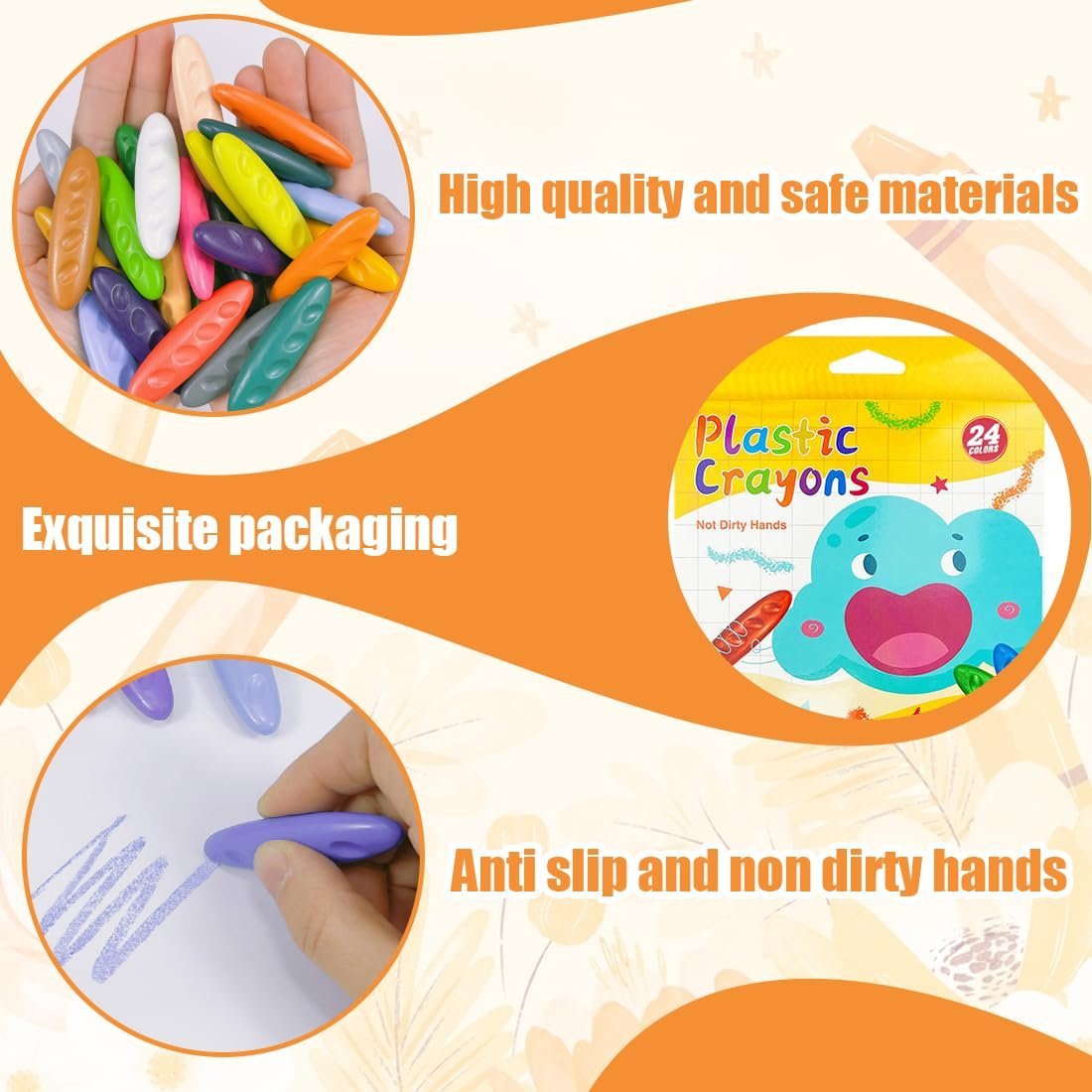 ✨Last Day 49%OFF-Peanuts Washable Crayons for Kids, Safe & Non-Toxic