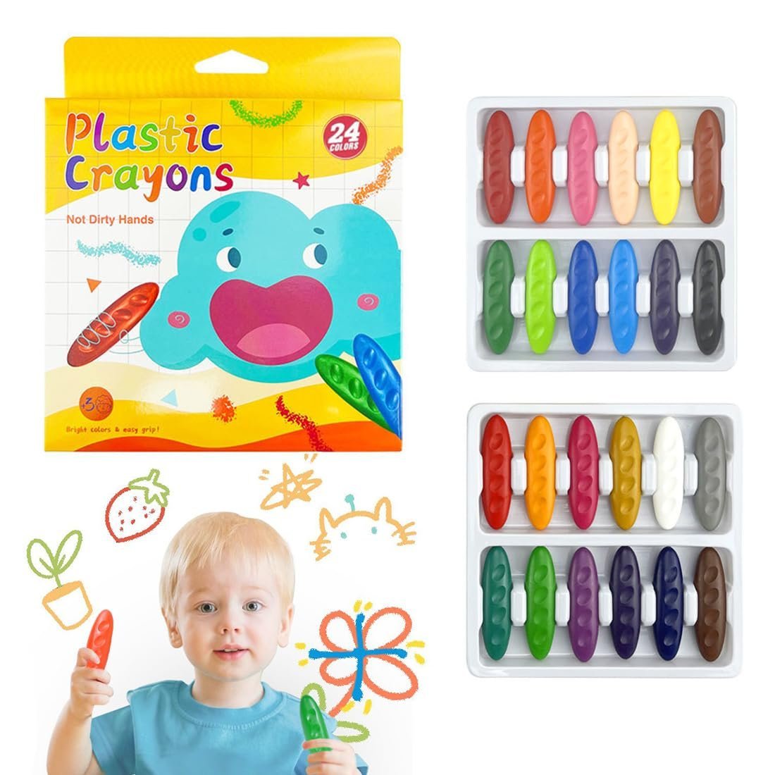 ✨Last Day 49%OFF-Peanuts Washable Crayons for Kids, Safe & Non-Toxic