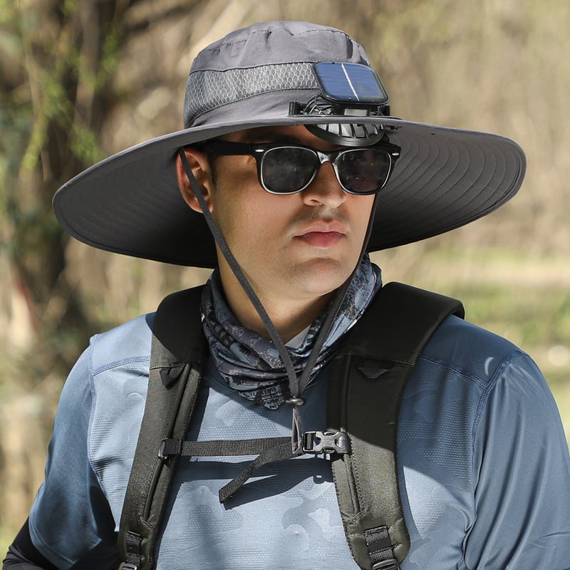 🔥2025 Father's Day Hot Sale Limited Time 49% OFF💥 Solar Fan Sun Protection Hat