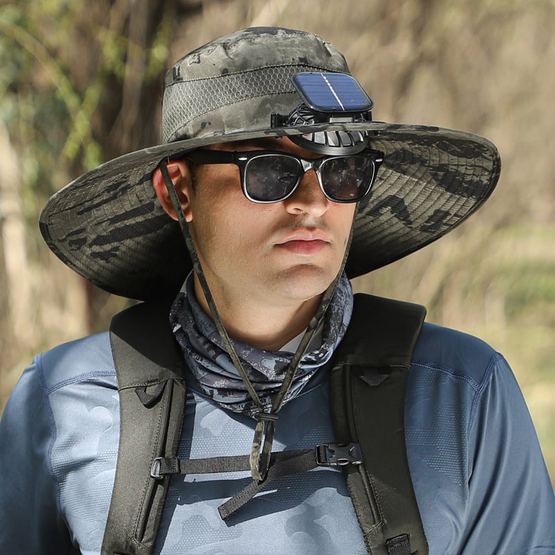 🔥2025 Father's Day Hot Sale Limited Time 49% OFF💥 Solar Fan Sun Protection Hat