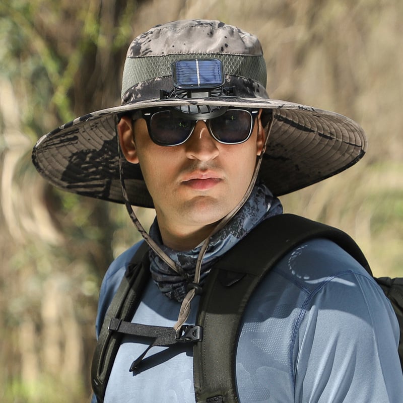 🔥2025 Father's Day Hot Sale Limited Time 49% OFF💥 Solar Fan Sun Protection Hat