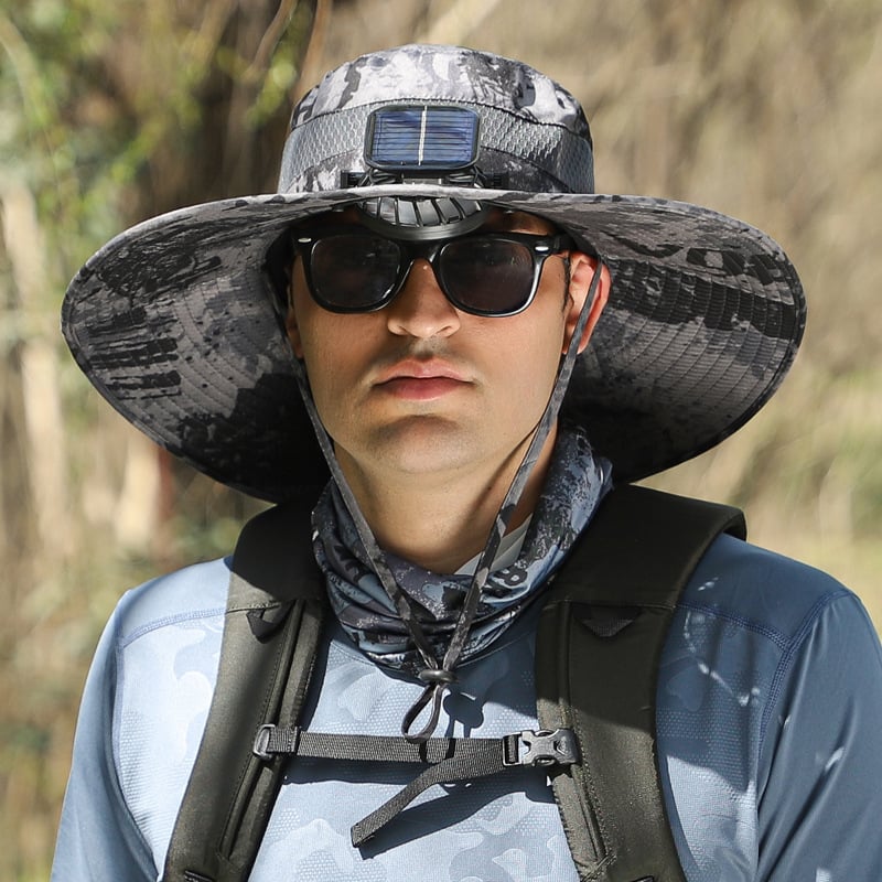 🔥2025 Father's Day Hot Sale Limited Time 49% OFF💥 Solar Fan Sun Protection Hat