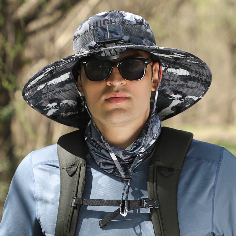 🔥2025 Father's Day Hot Sale Limited Time 49% OFF💥 Solar Fan Sun Protection Hat