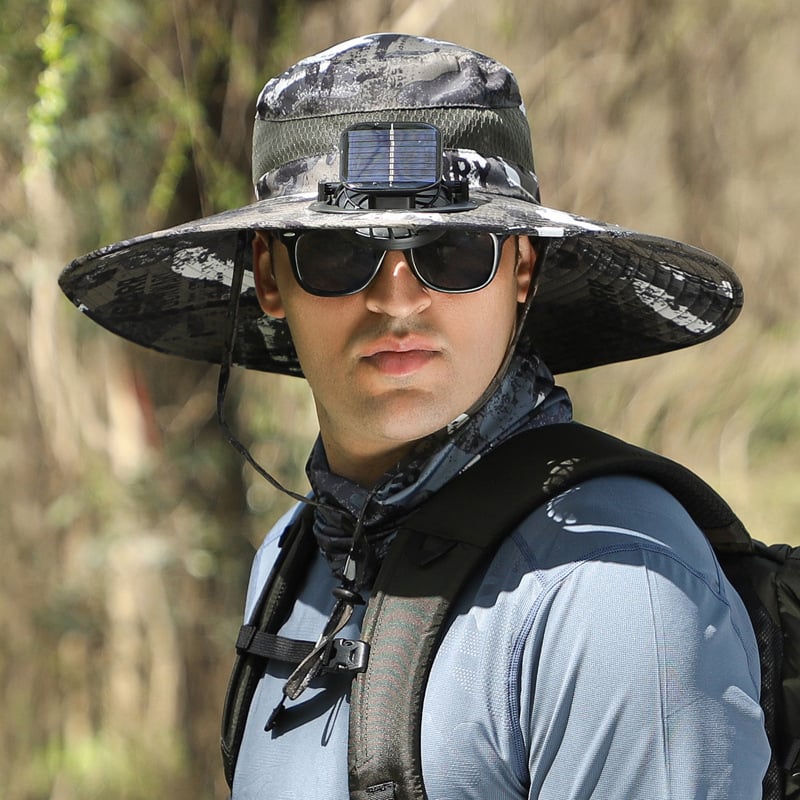 🔥2025 Father's Day Hot Sale Limited Time 49% OFF💥 Solar Fan Sun Protection Hat