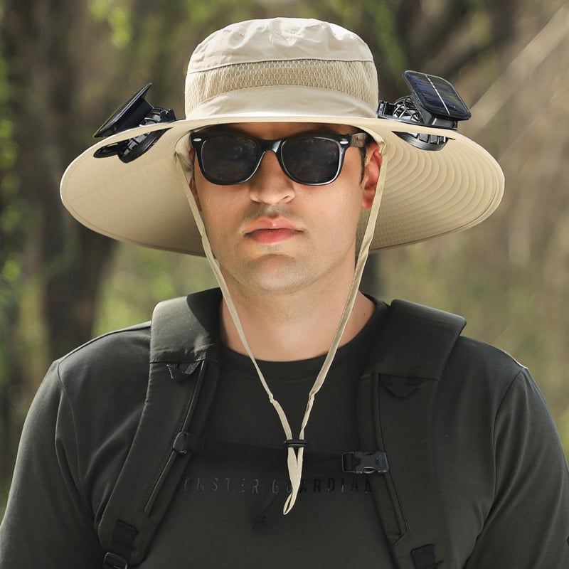 🔥2025 Father's Day Hot Sale Limited Time 49% OFF💥 Solar Fan Sun Protection Hat