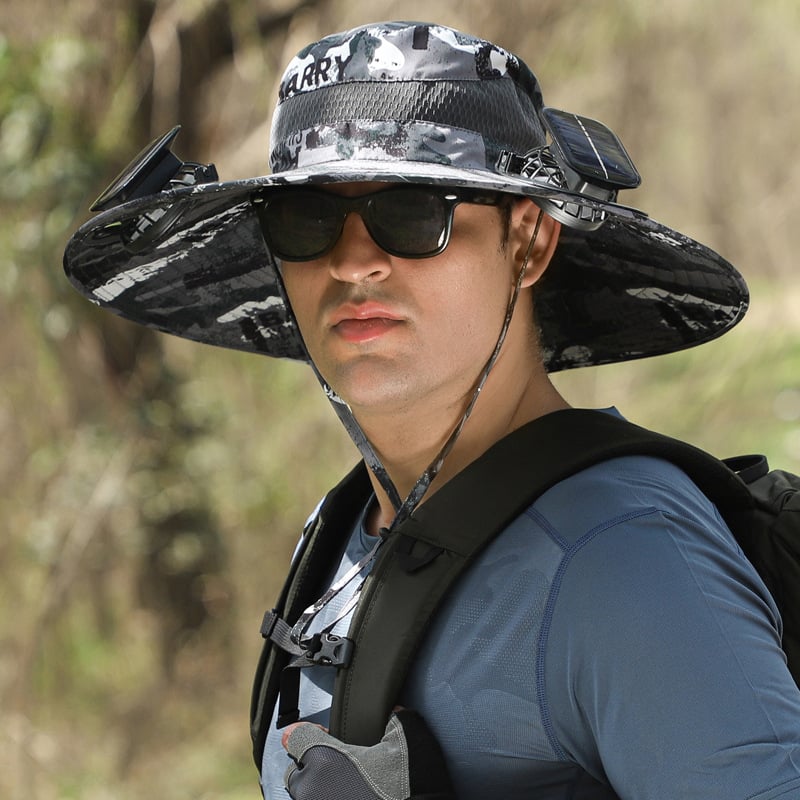 🔥2025 Father's Day Hot Sale Limited Time 49% OFF💥 Solar Fan Sun Protection Hat