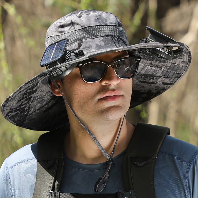 🔥2025 Father's Day Hot Sale Limited Time 49% OFF💥 Solar Fan Sun Protection Hat