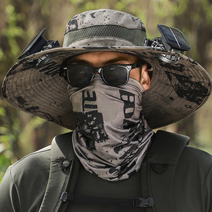 🔥2025 Father's Day Hot Sale Limited Time 49% OFF💥 Solar Fan Sun Protection Hat