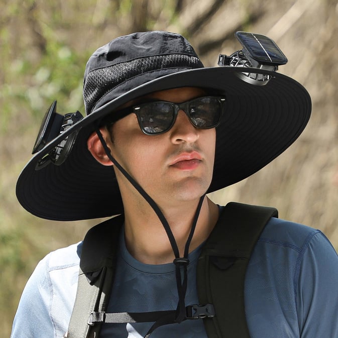 🔥2025 Father's Day Hot Sale Limited Time 49% OFF💥 Solar Fan Sun Protection Hat