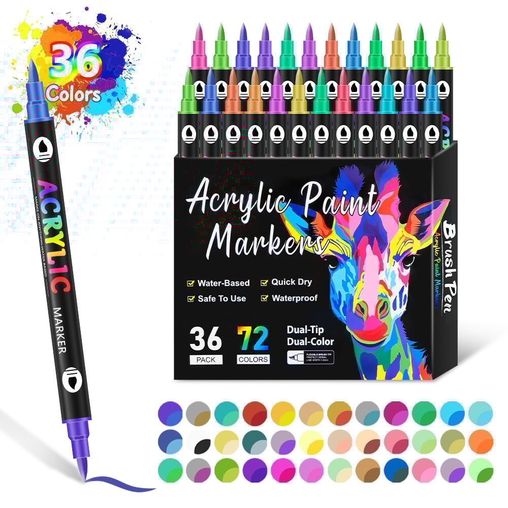 🔥Last Day 49%OFF - Dual Tip Acrylic Paint Pen Marker