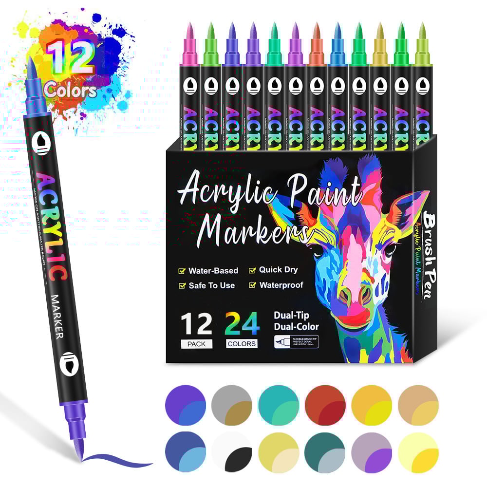 🔥Last Day 49%OFF - Dual Tip Acrylic Paint Pen Marker
