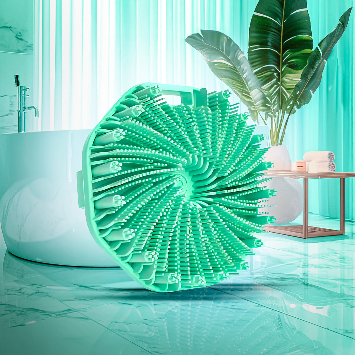 Antimicrobial Silicone Body Scrubber, Exfoliating Shower Scrubber for Sensitive Skin
