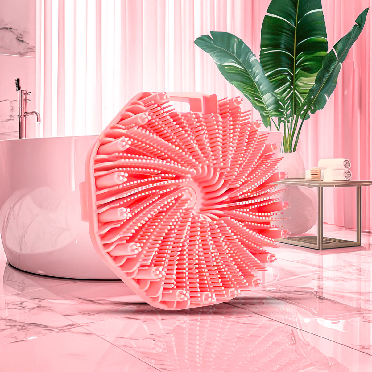 Antimicrobial Silicone Body Scrubber, Exfoliating Shower Scrubber for Sensitive Skin