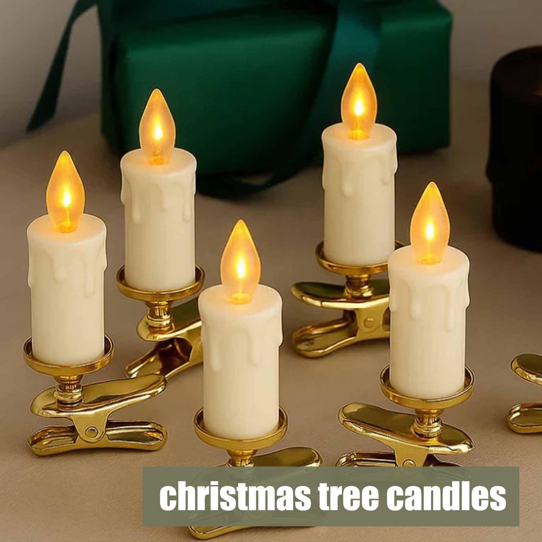 ✨ Flameless Clip-On Christmas Tree Candles