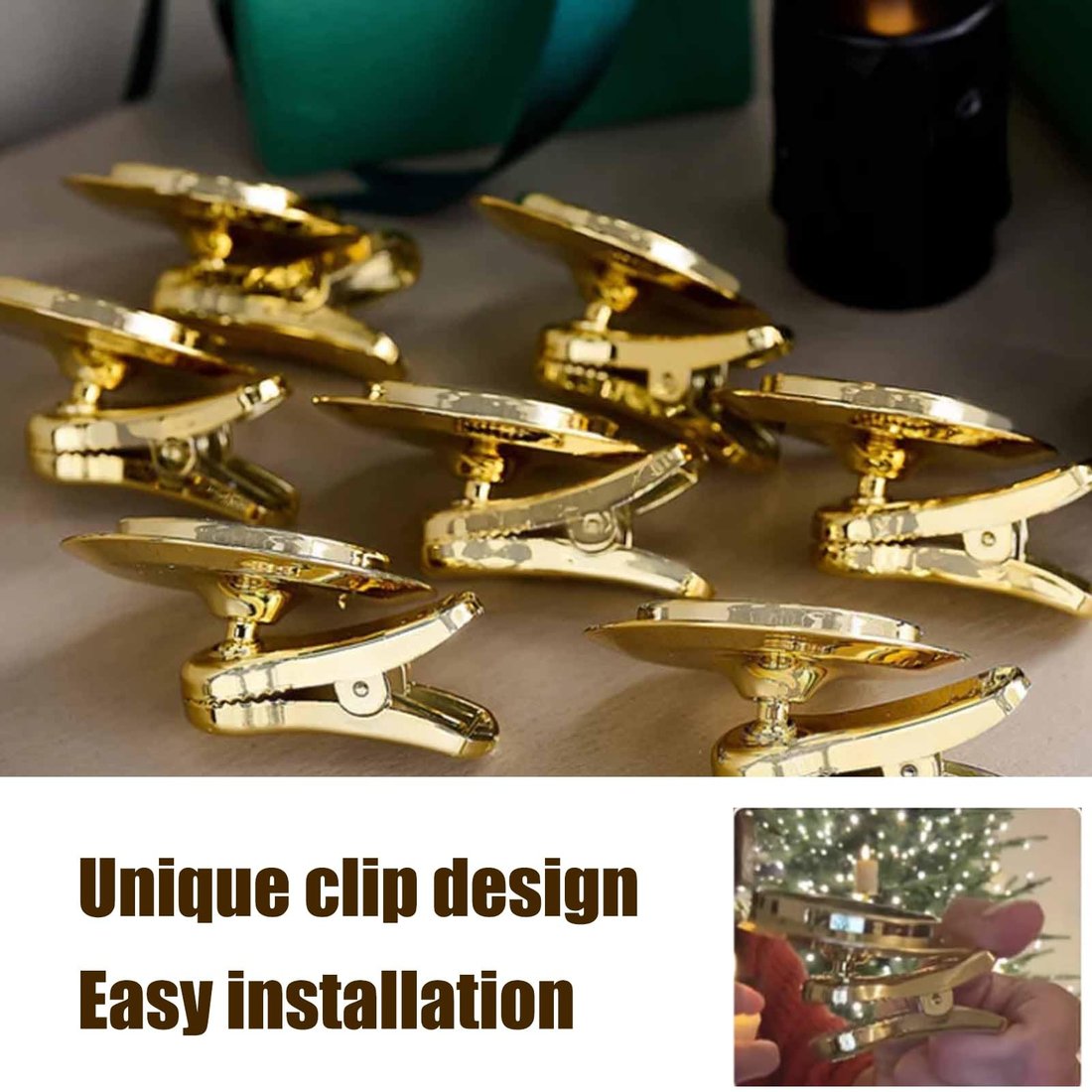 ✨ Flameless Clip-On Christmas Tree Candles
