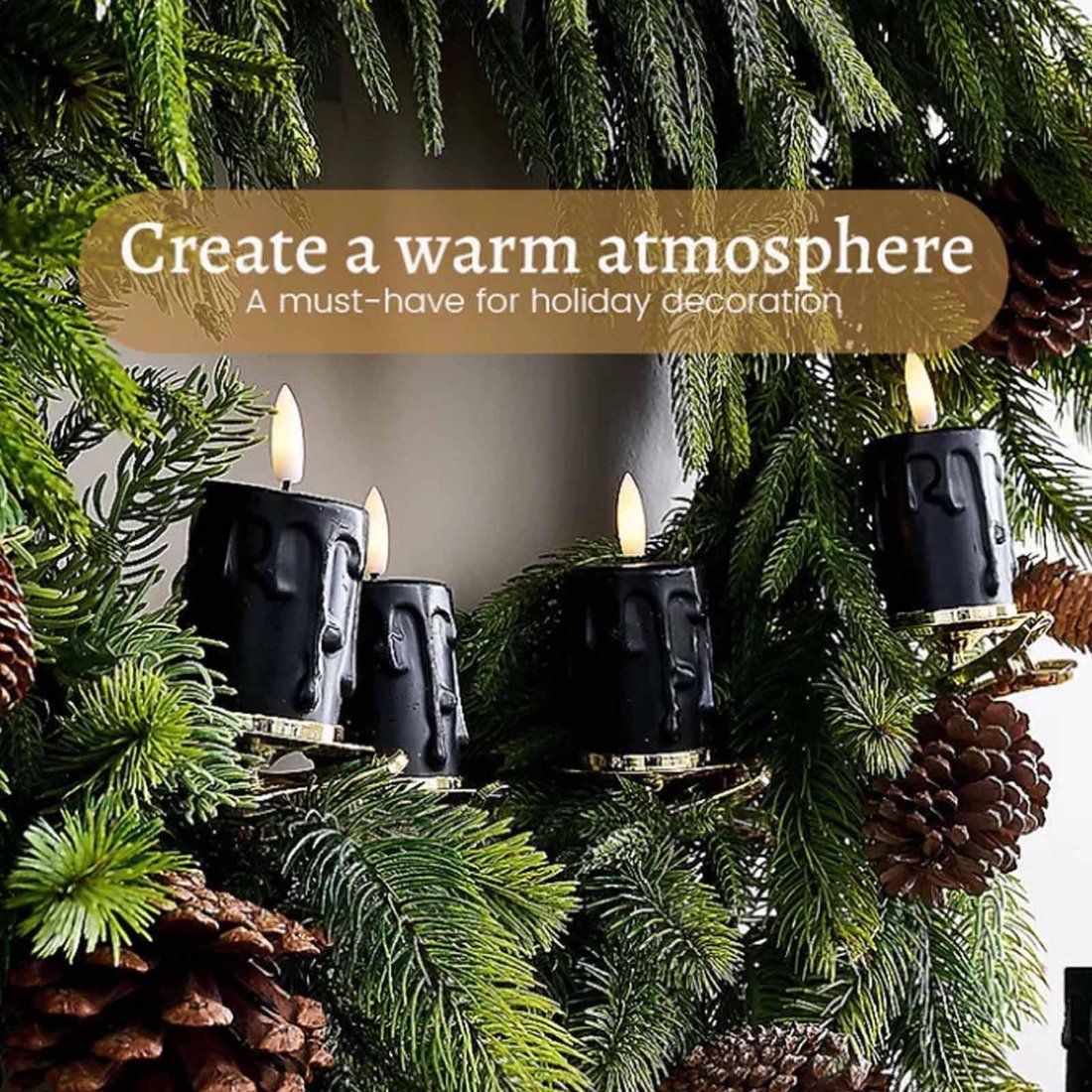 ✨ Flameless Clip-On Christmas Tree Candles