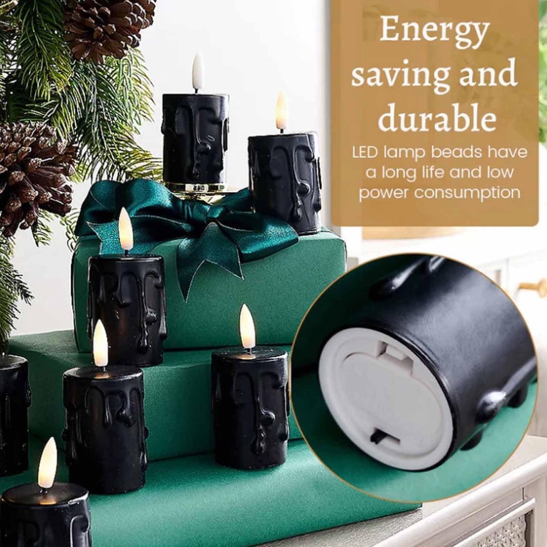 ✨ Flameless Clip-On Christmas Tree Candles