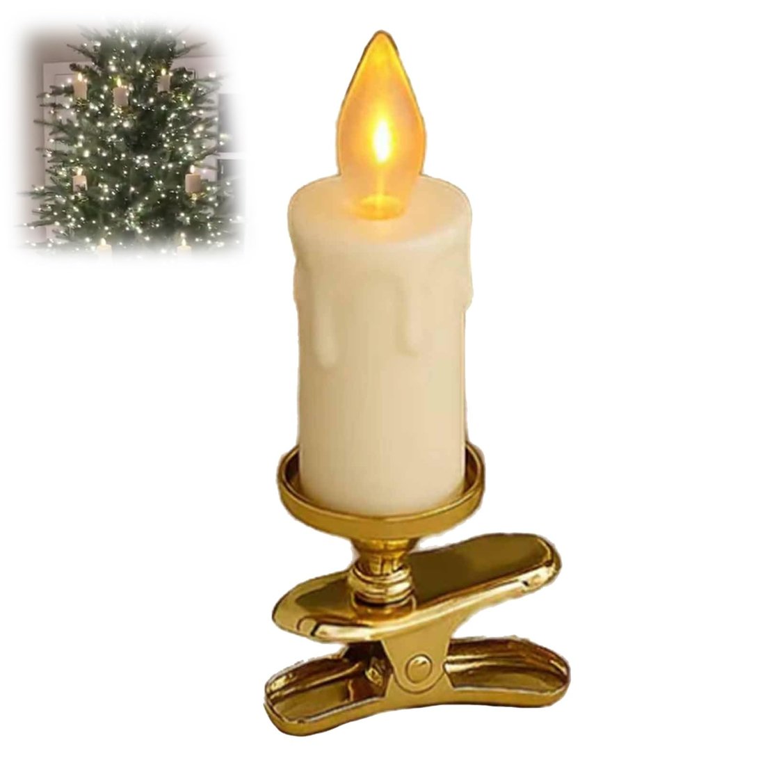 ✨ Flameless Clip-On Christmas Tree Candles