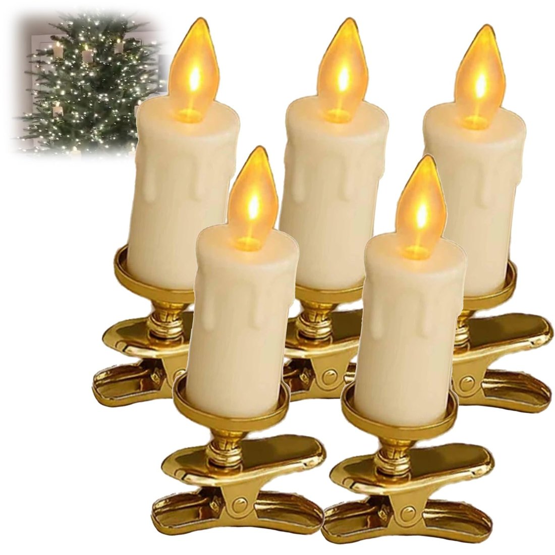 ✨ Flameless Clip-On Christmas Tree Candles