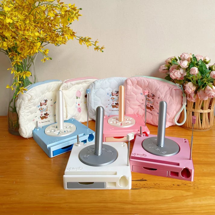 💜Hot Sale 45% OFF - Shiny Portable Multi-Functional Yarn Spool Box ✨