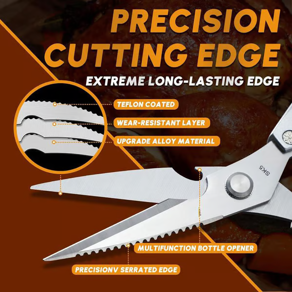 💥Last Day Sale 49% OFF🔥-Highly resilient stainless steel kitchen scissors
