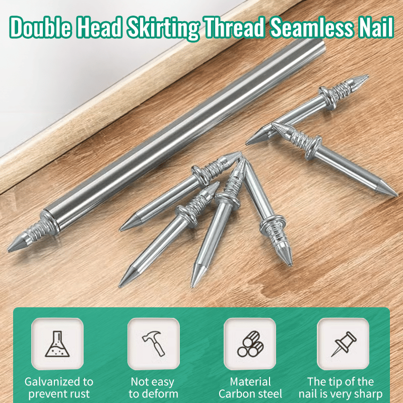 🔥Last Day Special 49%OFF-Double Head Skirting Thread Seamless Nail