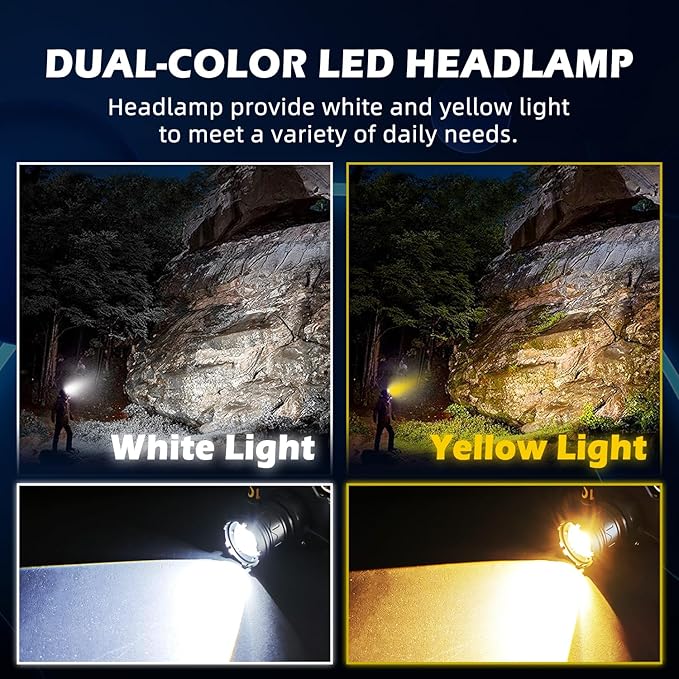 🔥Super Bright Rechargeable LED Headlamp (Includes Type-C charging cable)