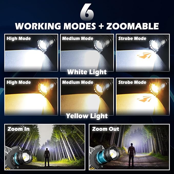 🔥Super Bright Rechargeable LED Headlamp (Includes Type-C charging cable)