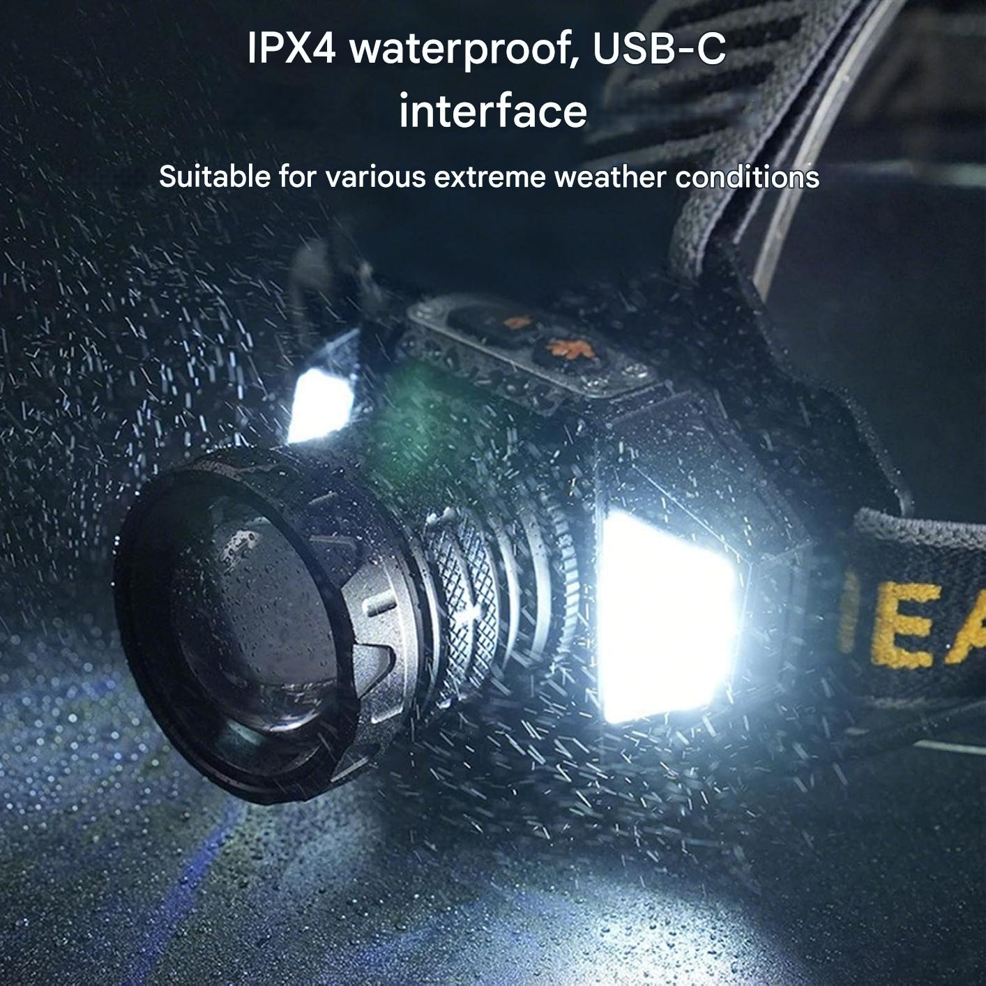 🔥Super Bright Rechargeable LED Headlamp (Includes Type-C charging cable)