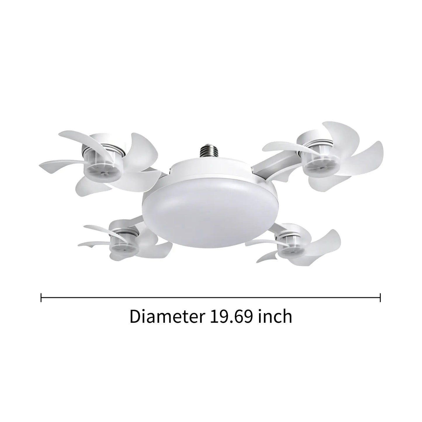 LAST DAY 49%OFF🔥E27 Ceiling Fan Light with Remote – Silent LED 2-in-1 Fan Light