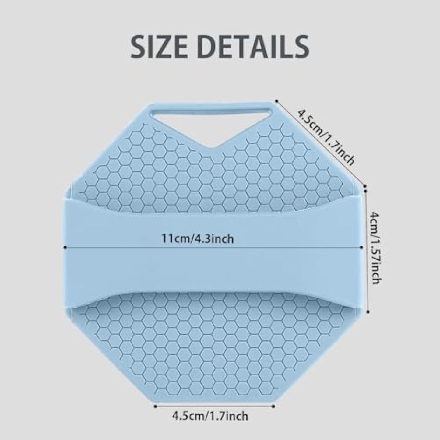 Antimicrobial Silicone Body Scrubber, Exfoliating Shower Scrubber for Sensitive Skin