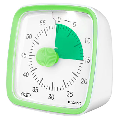 60-Minute Visual Timer with Night Light – Silent Rainbow Countdown Timer for Kids & Adults