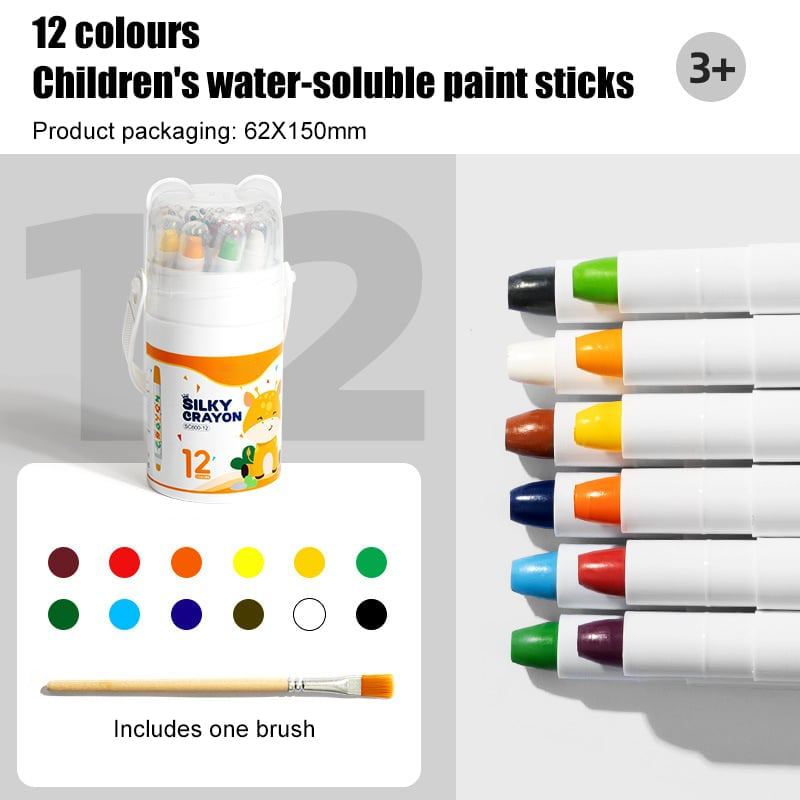 Jumbo Silky Crayons for Toddlers Easy Grip Crayons