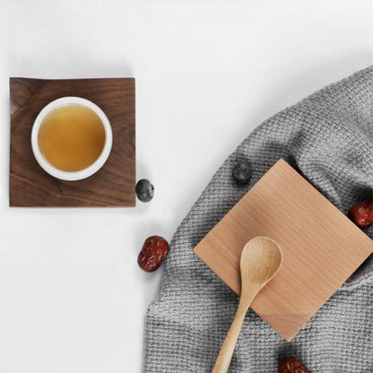 Wood Coaster | Black Walnut, Beech | Handmade