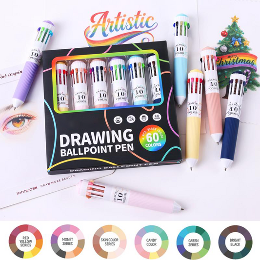 Last Day 49% OFF🔥Multi-Color Retractable Ballpoint Pen Drawing Set