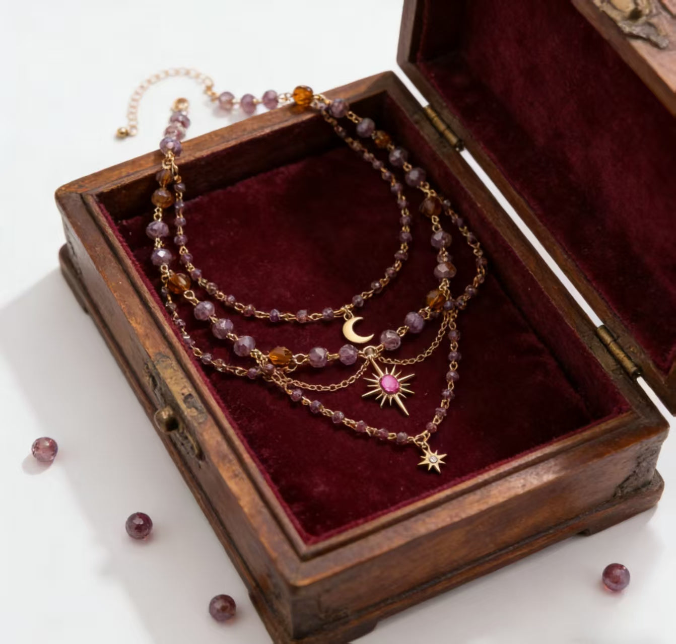 🔥Last Day 49% OFF-Sun Tassel Crystal Layered Necklace