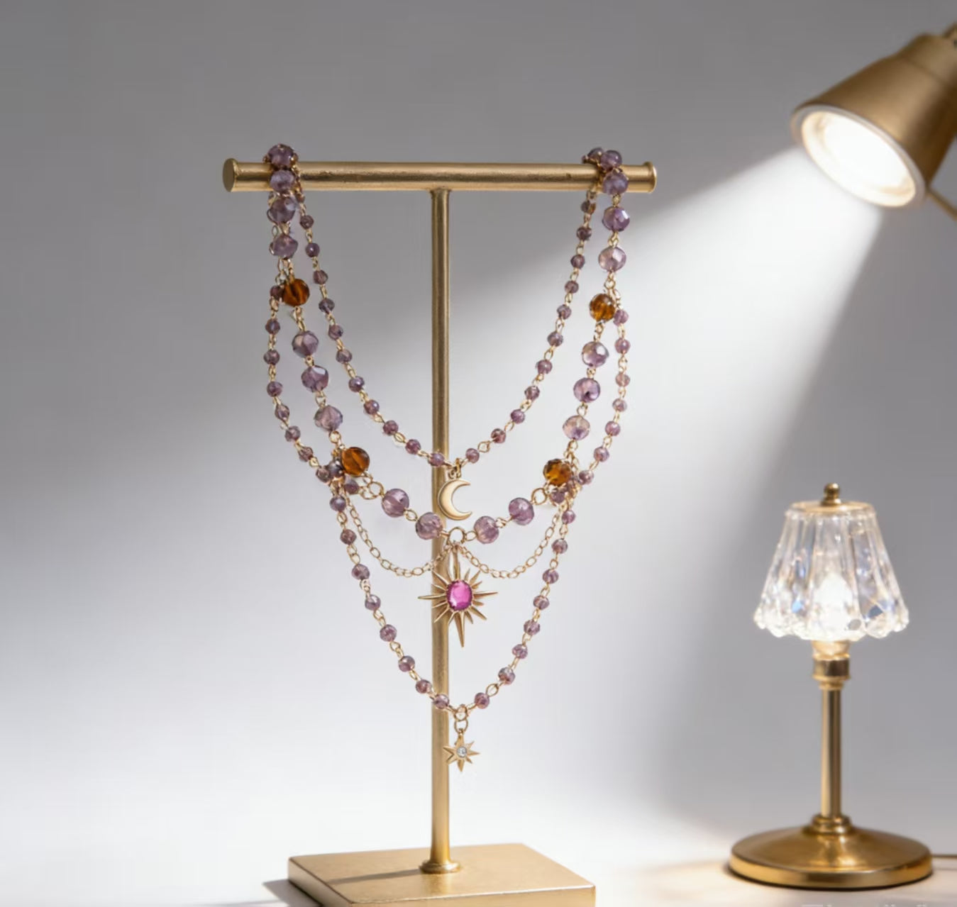 🔥Last Day 49% OFF-Sun Tassel Crystal Layered Necklace