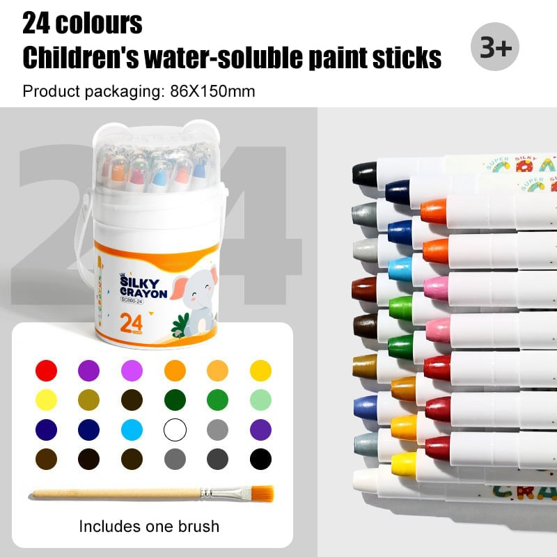Jumbo Silky Crayons for Toddlers Easy Grip Crayons