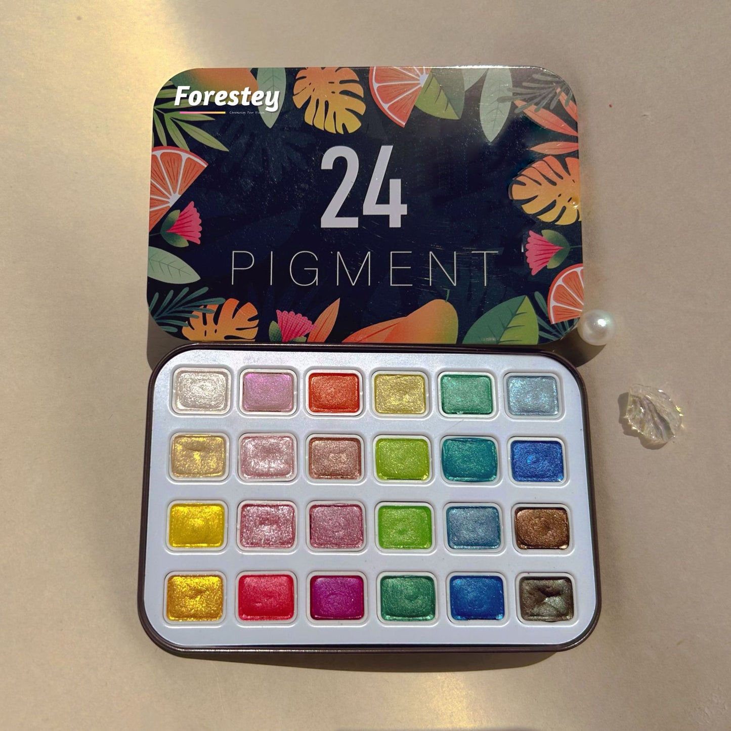 ✨Last Day 49%OFF-Tropic Forest Pearl Watercolor Paint