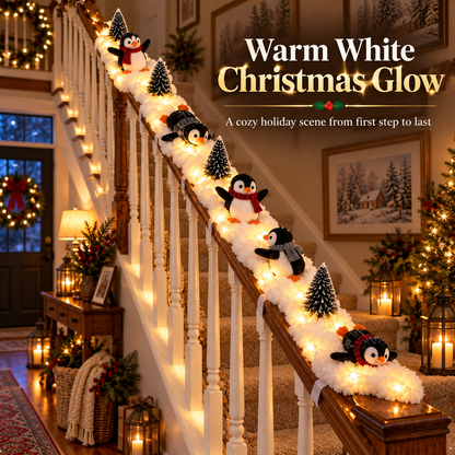🐧Playful Penguin Snowy Stair Railing Decor💗BUY 2 SAVE 10%