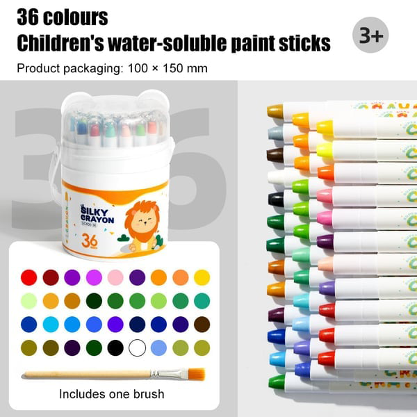 Jumbo Silky Crayons for Toddlers Easy Grip Crayons