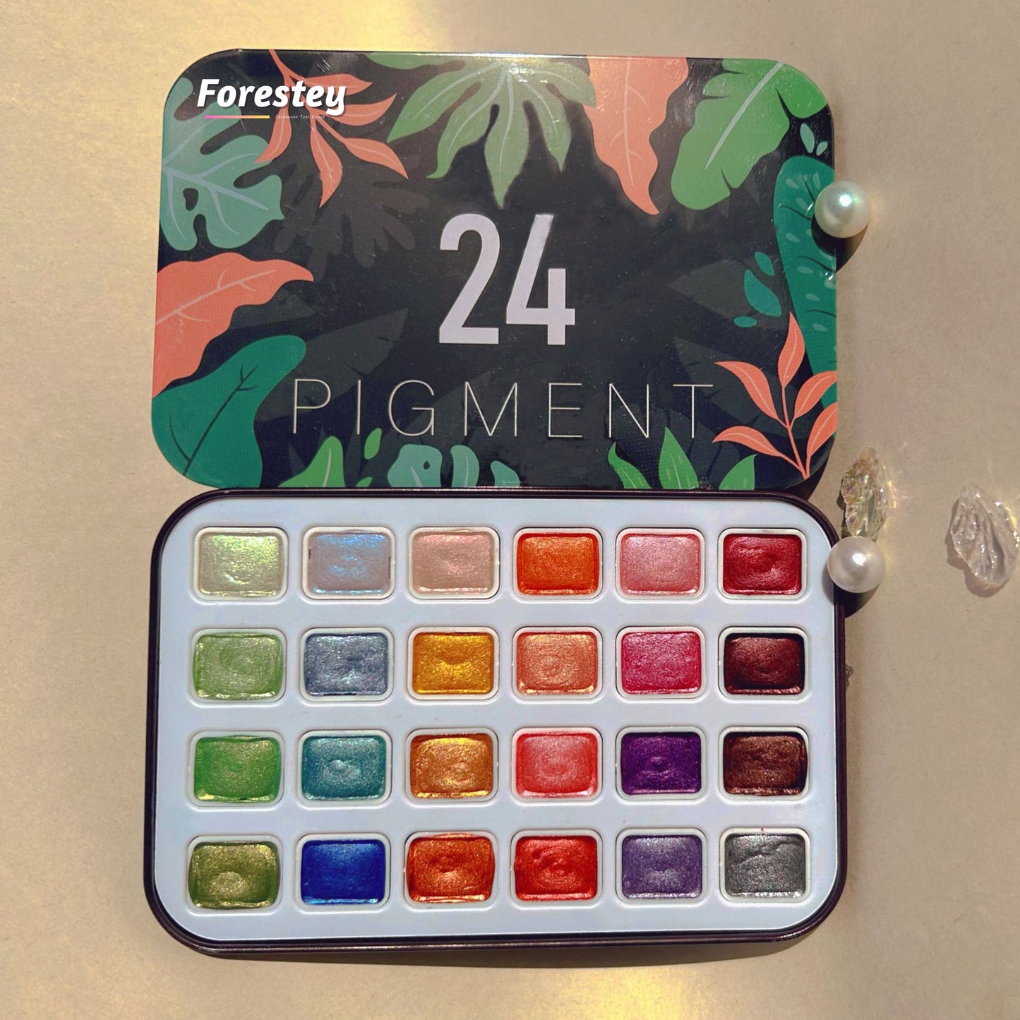 ✨Last Day 49%OFF-Tropic Forest Pearl Watercolor Paint