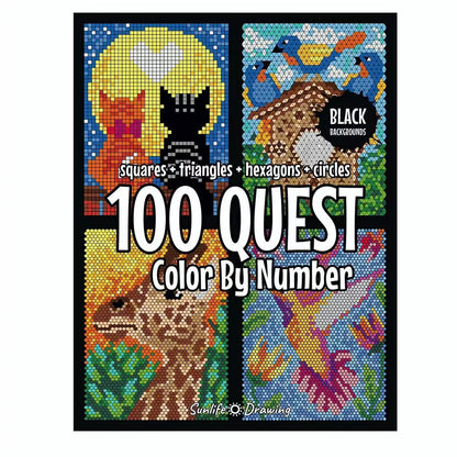 Last Day 49%OFF🎨100 QUEST Color by Numbers Book