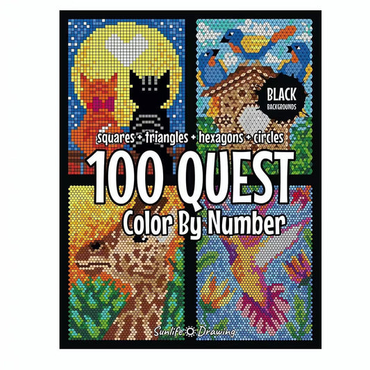 Last Day 49%OFF🎨100 QUEST Color by Numbers Book