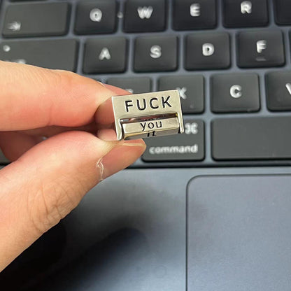 Spoof FU*K/LOVE Ring Drehbarer interaktiver Ring 