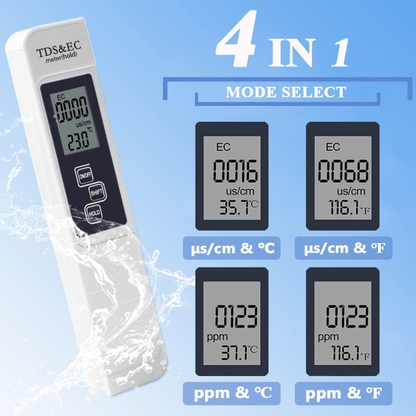 2025 All-New 4 in1 Tds Meter Digital Water Tester